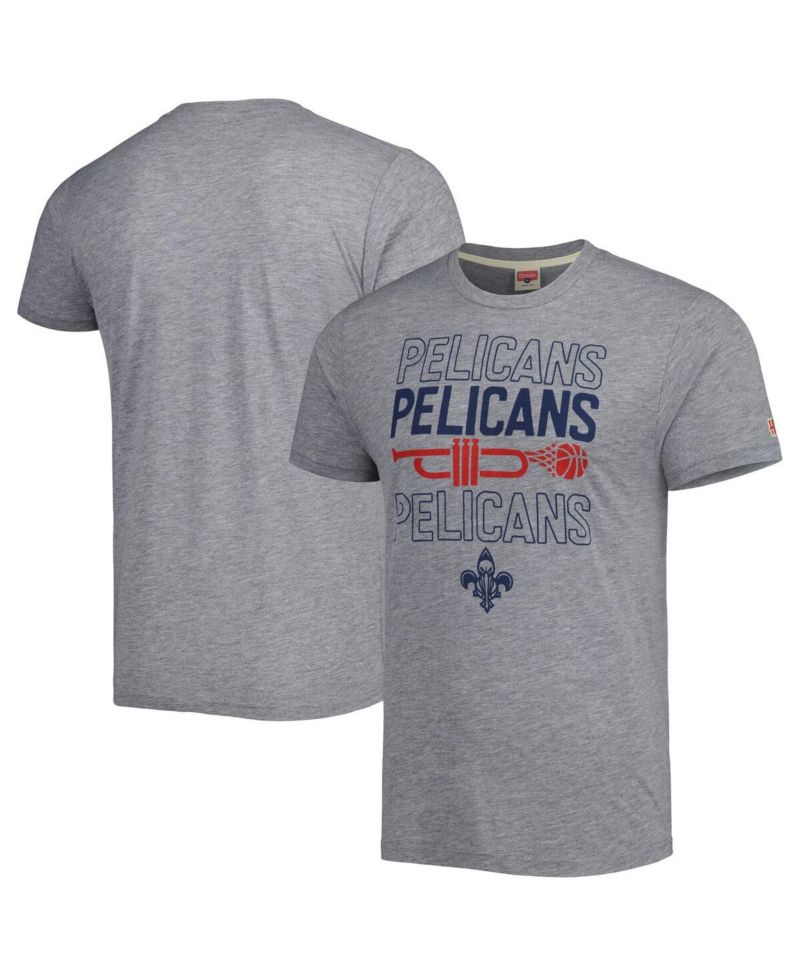 Men's and Women's Heather Gray New Orleans Pelicans Hometown Hyper Local Tri-Blend T-shirt
