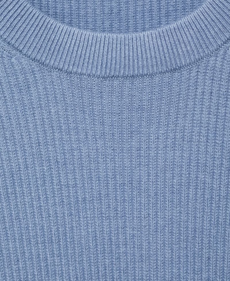 Men's Fine Rib-Knit Cotton Sweater