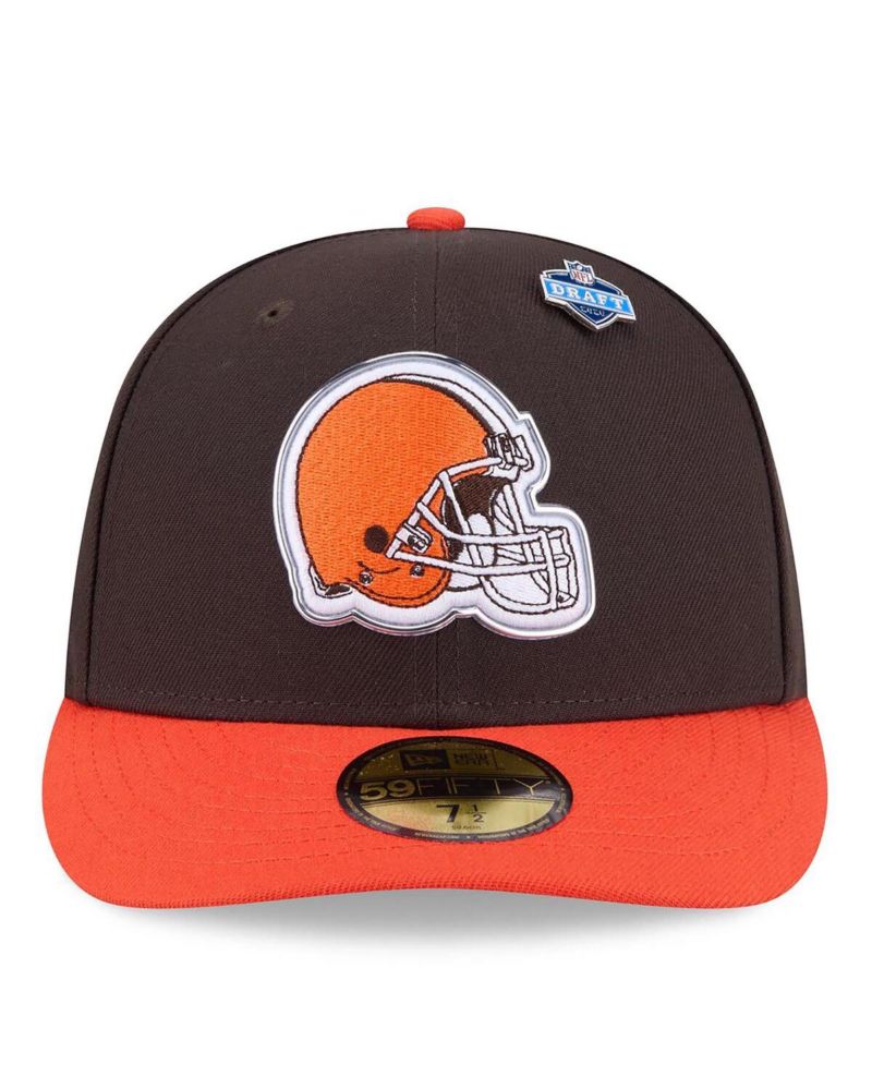 Men's Brown/Orange Cleveland Browns 2026 NFL Draft Pre-Curved 59FIFTY Fitted Hat
