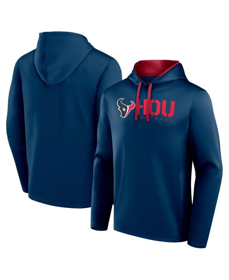 Men's Navy Houston Texans Head Start Pullover Hoodie