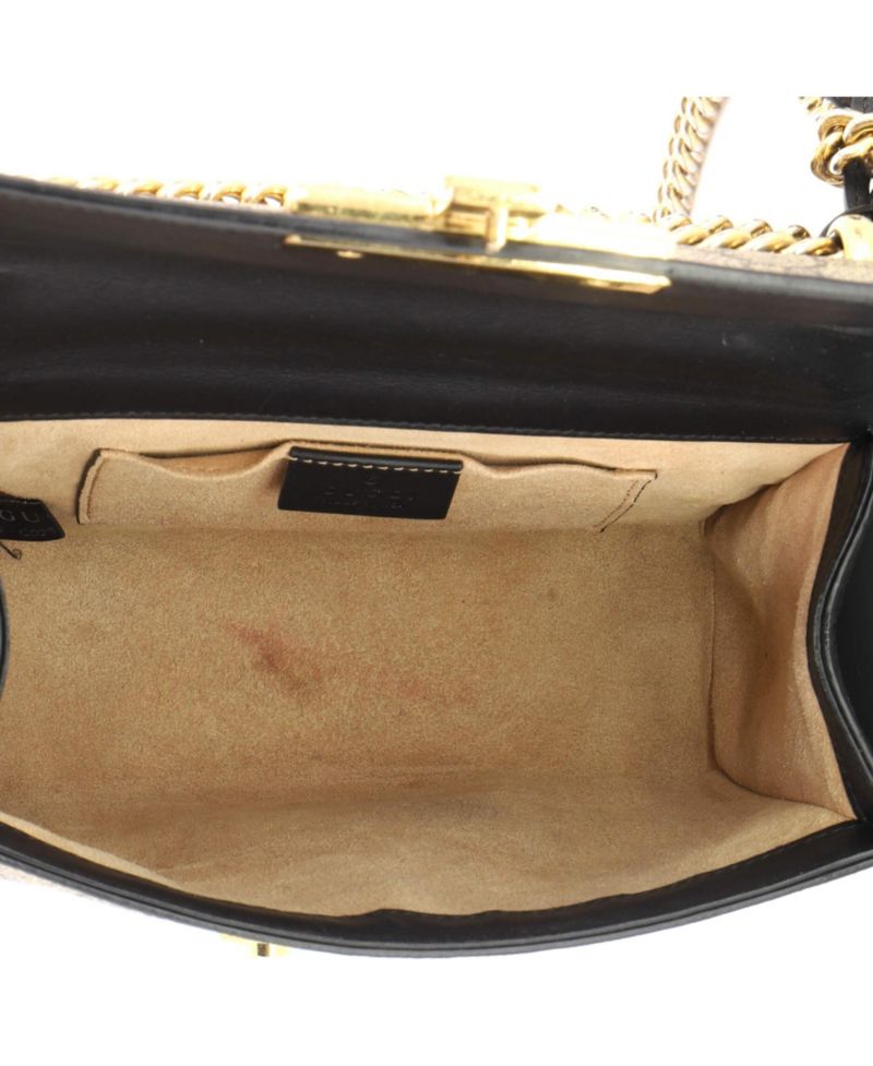 Small Padlock Shoulder Bag Printed GG Coated Canvas