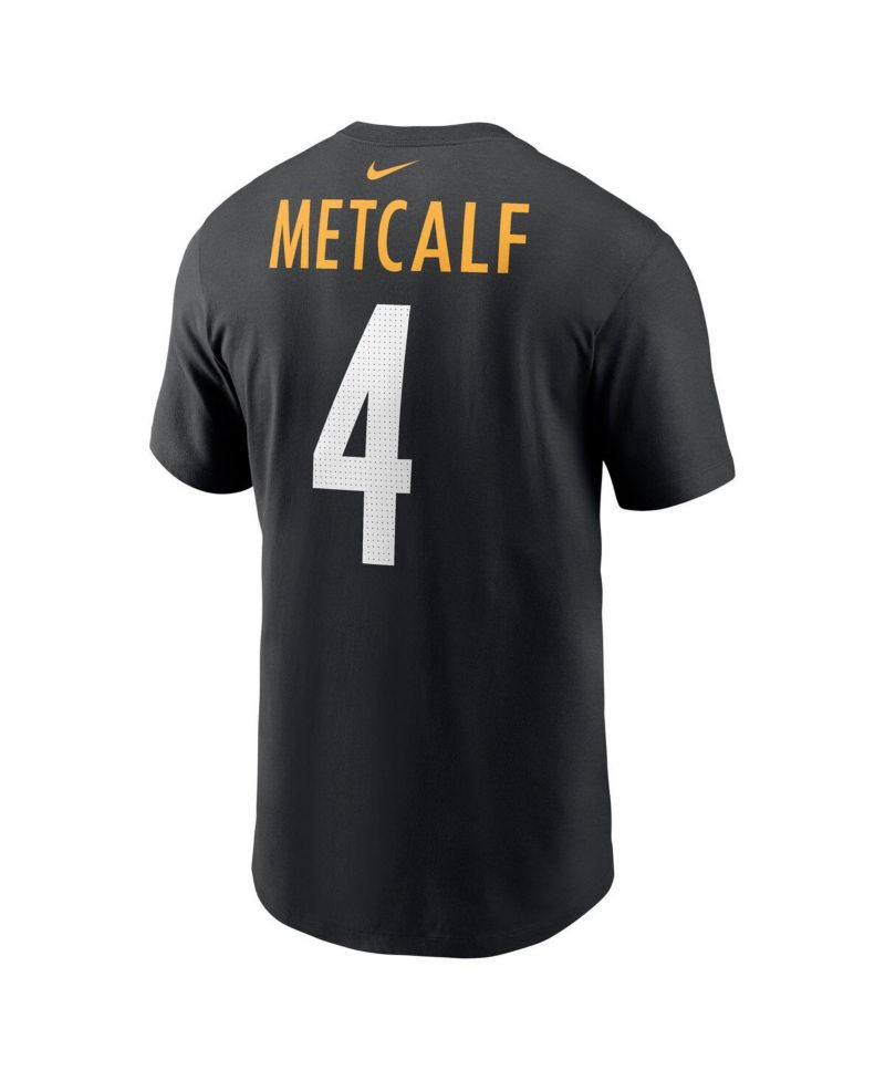 Men's DK Metcalf Black Pittsburgh Steelers Name & Number T-Shirt