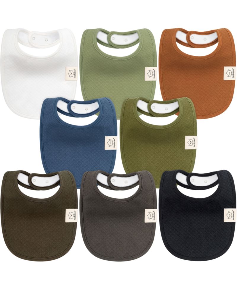8pk Quin Baby Bibs for Drooling and Teething, Cotton Drool Bibs, Newborn Baby Boys, Baby Girls Bibs