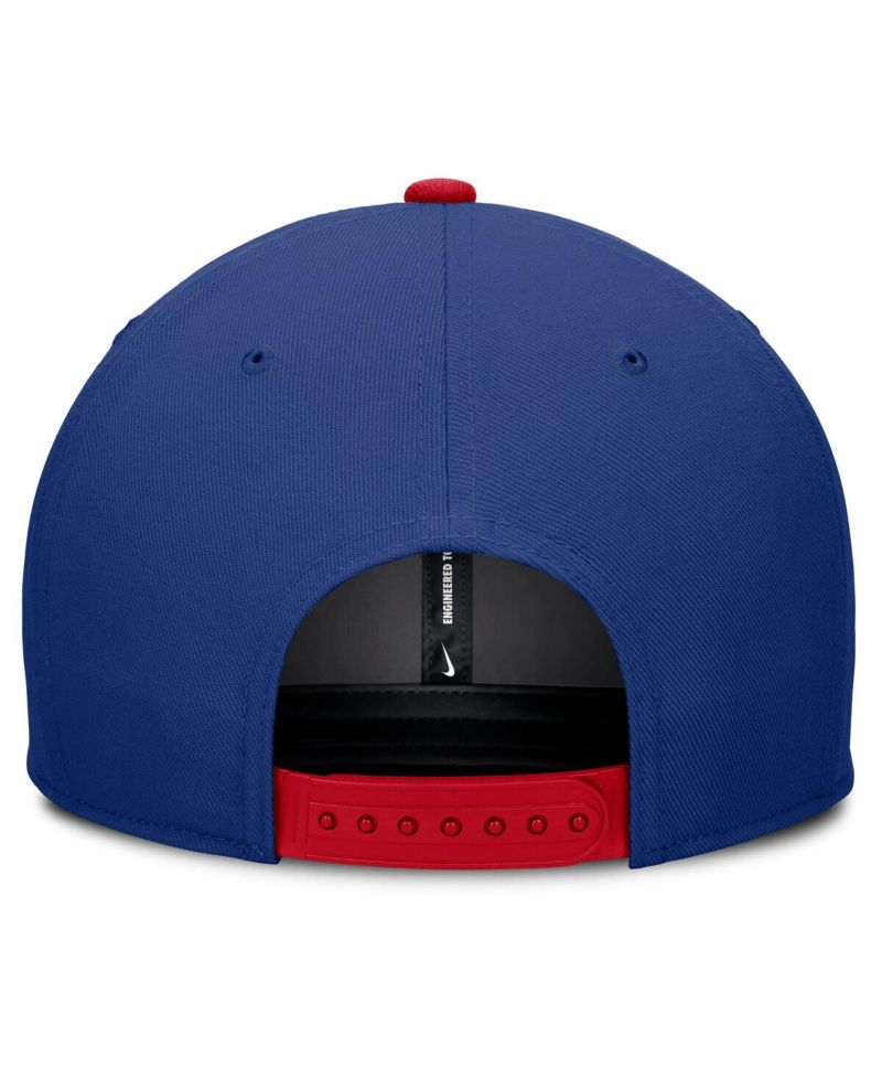 Men's Royal/Red Texas Rangers Pro Performance Snapback Hat