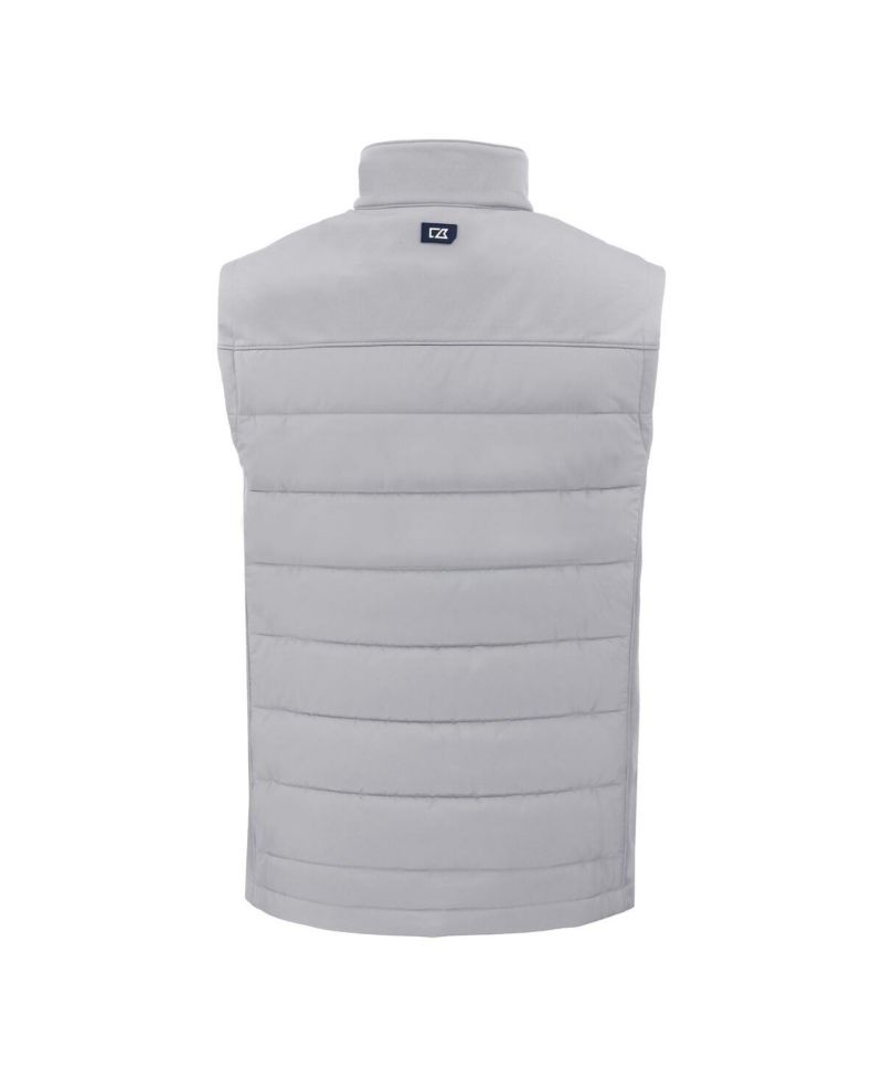 Men's Gray New York Yankees Evoke Hybrid Eco Softshell Full-Zip Vest