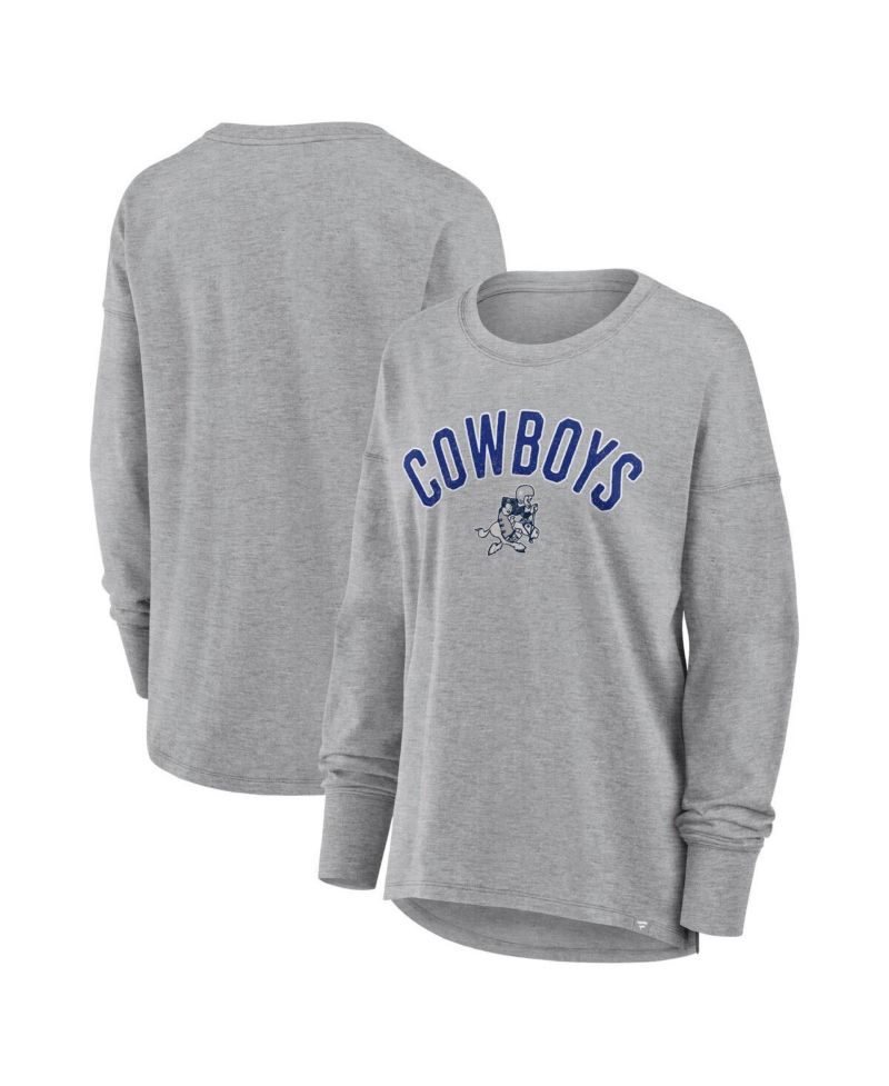 Women's Heather Gray Dallas Cowboys Hometown Legacy Long Sleeve T-Shirt