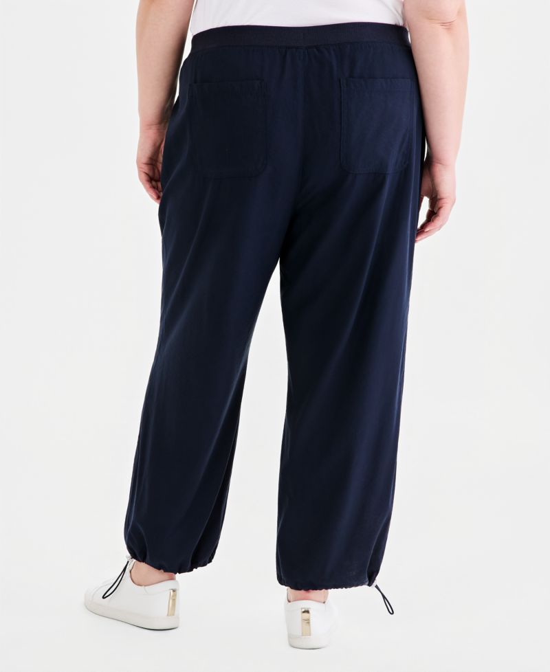 Plus Size Drapey Bungee Wide-Leg Pants