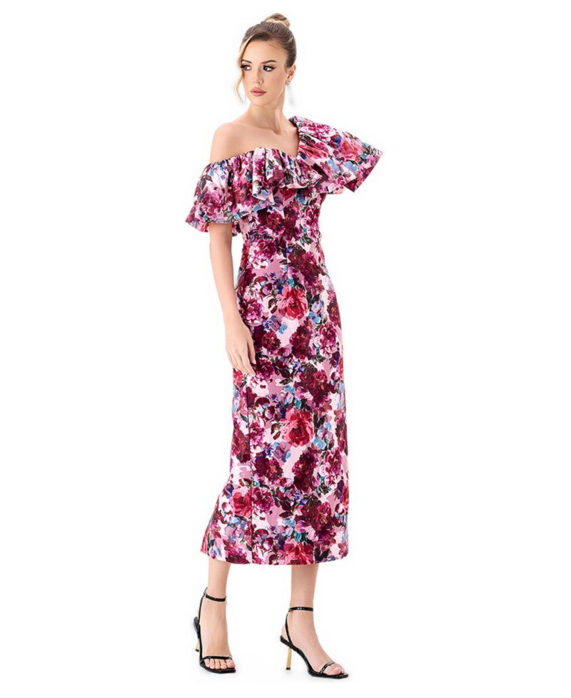 Women's Gilea Floral Ruffle Midi Dress