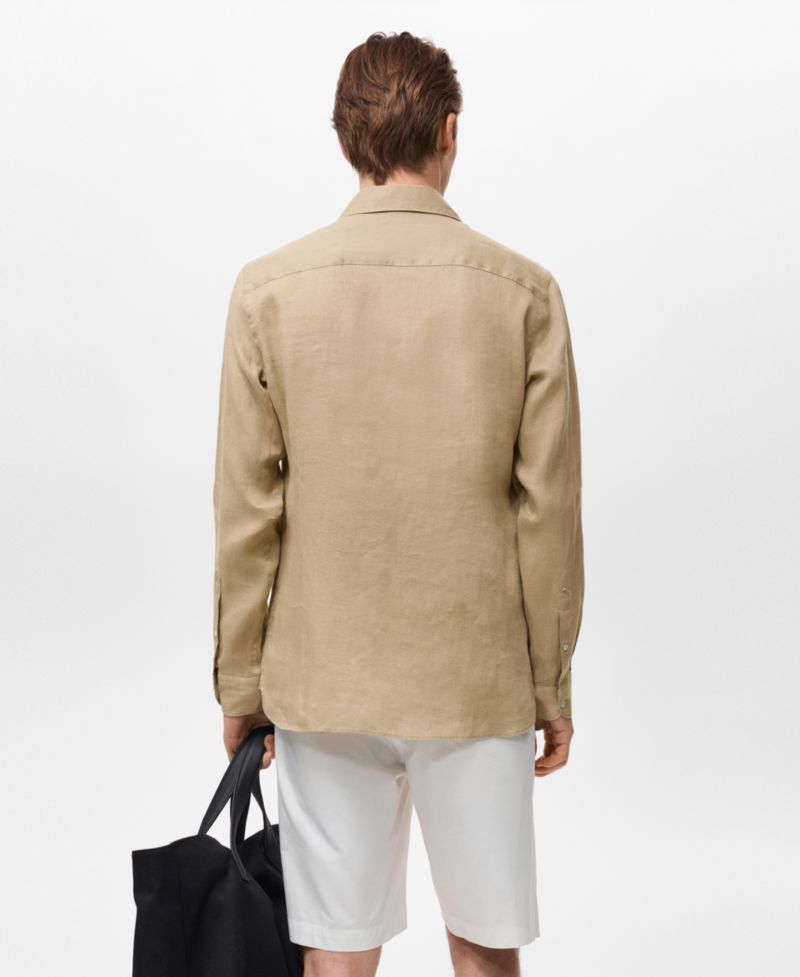 Men's Linen Slim-Fit Shirt