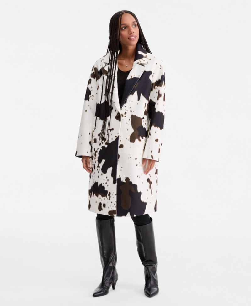 Juniors' Long Single-Breasted Walker Coat