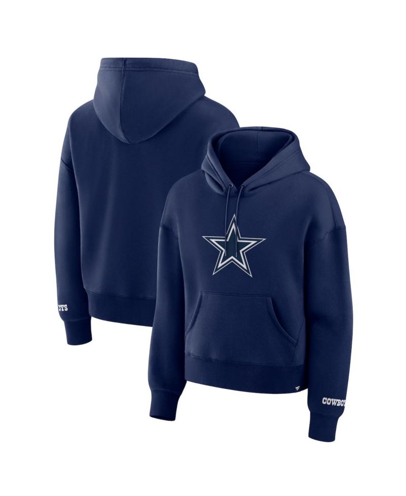 Women's Navy Dallas Cowboys Legacy Fleece Pullover Hoodie