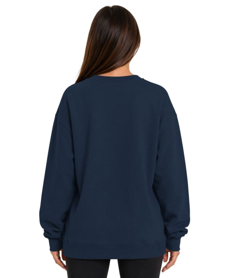 Women's Navy Buffalo Bills Athleisure Oversized Fleece Sweatshirt