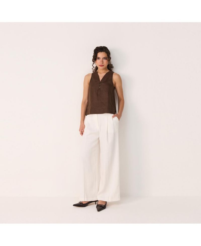 Women's Button Neck Top