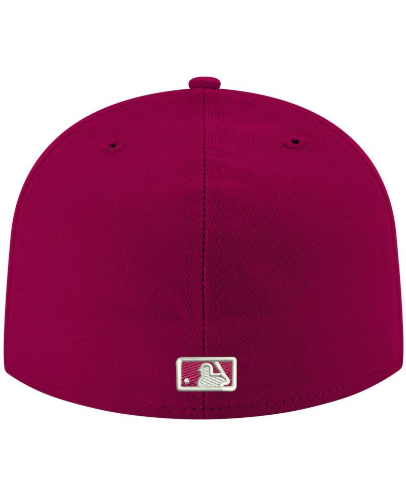 Men's Cardinal Arizona Diamondbacks Logo White 59FIFTY Fitted Hat