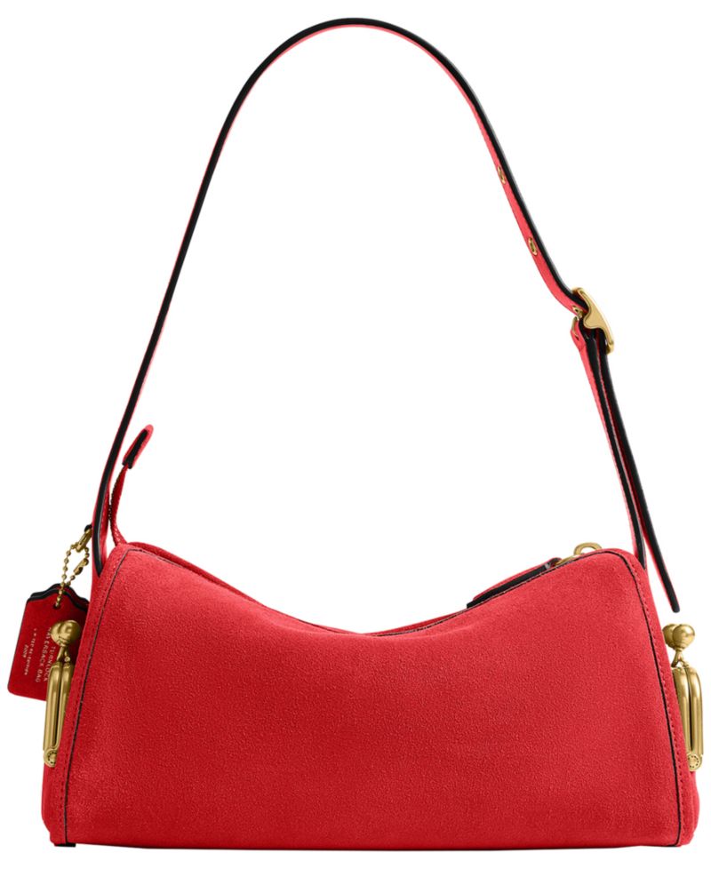 Originals Turnlock Haversack Medium Suede Shoulder Bag 27