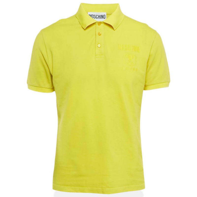 Men's Couture Yellow Cotton Pique Polo T-Shirt
