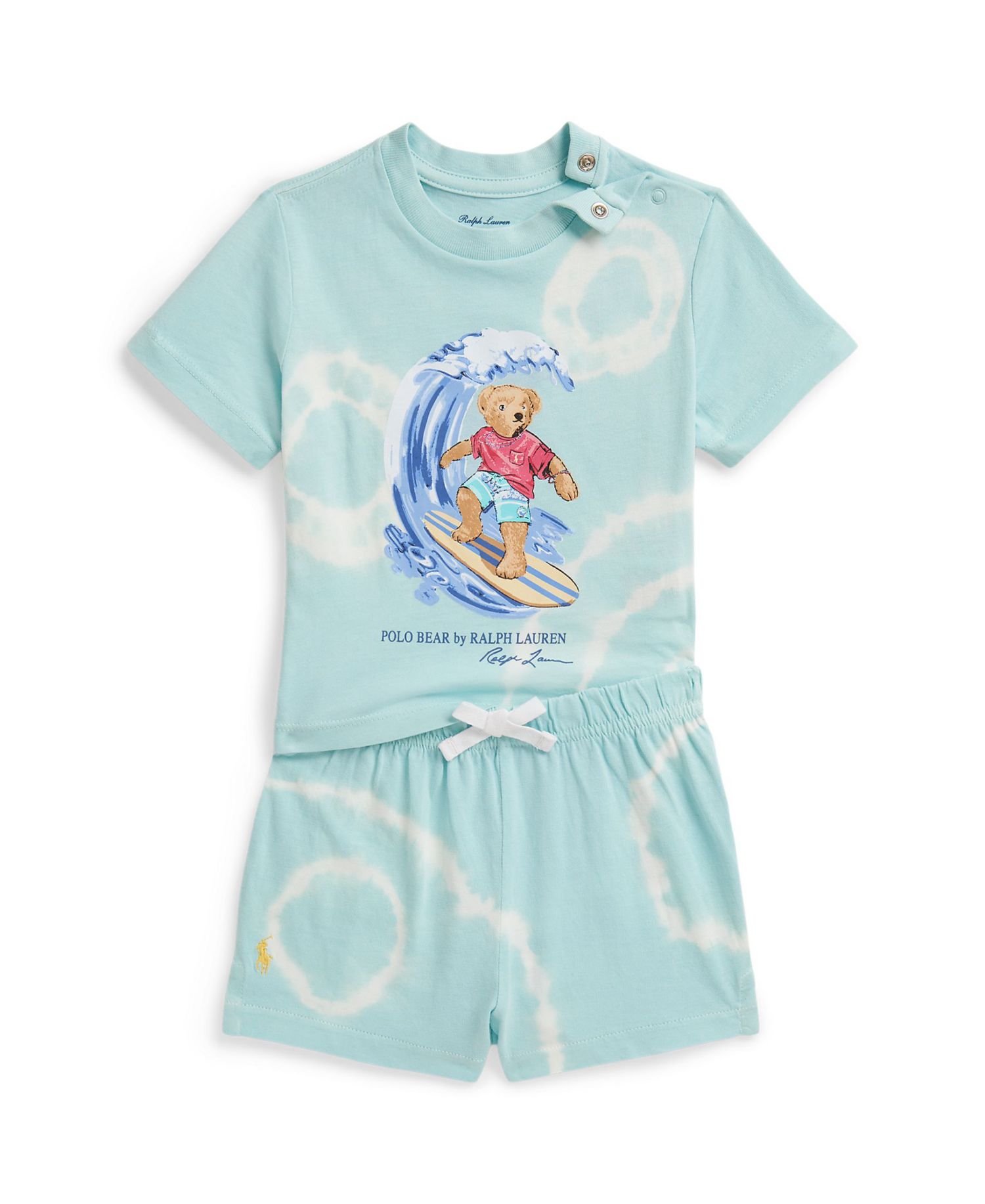Хлопковая футболка и шорты Polo Bear Tie-Dye для маленьких мальчиков, комплект из 2 предметов