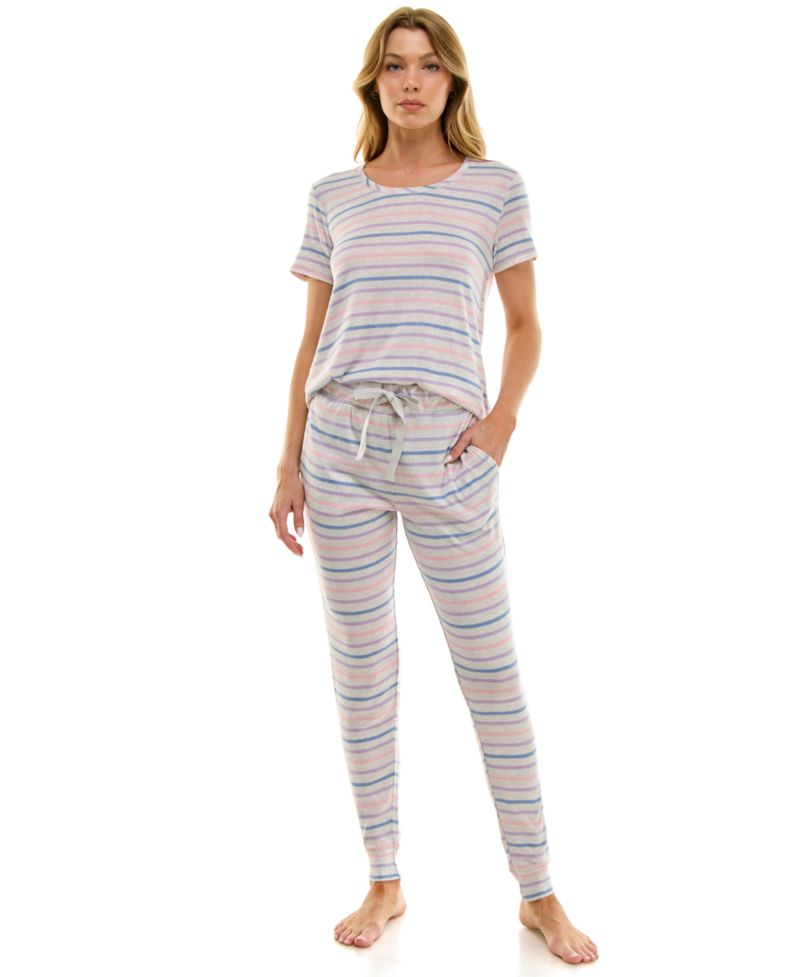 Scoop Neck T-Shirt & Jogger Pants Pajama Set