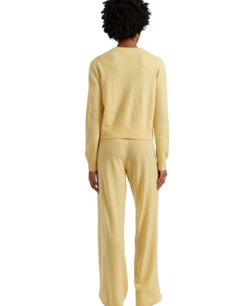 Women's Wool and Cashmere Wide Leg Track Pant