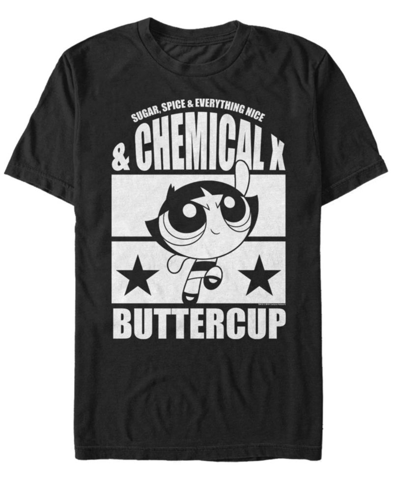 Men's Powerpuff Girls Buttercup Chemical X Short Sleeve T- shirt