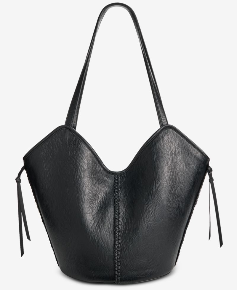Braided-Edge V-Shaped Tote