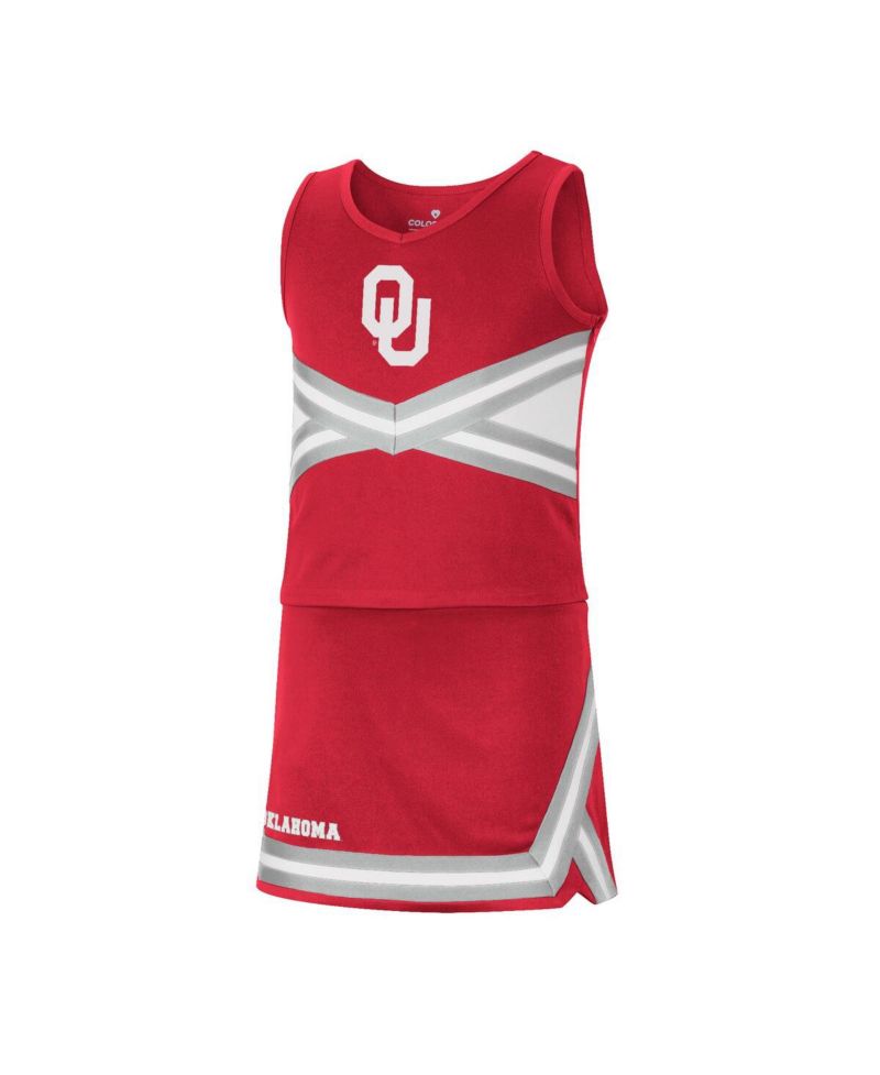 Big Girls Crimson Oklahoma Sooners Carousel Cheerleader Set
