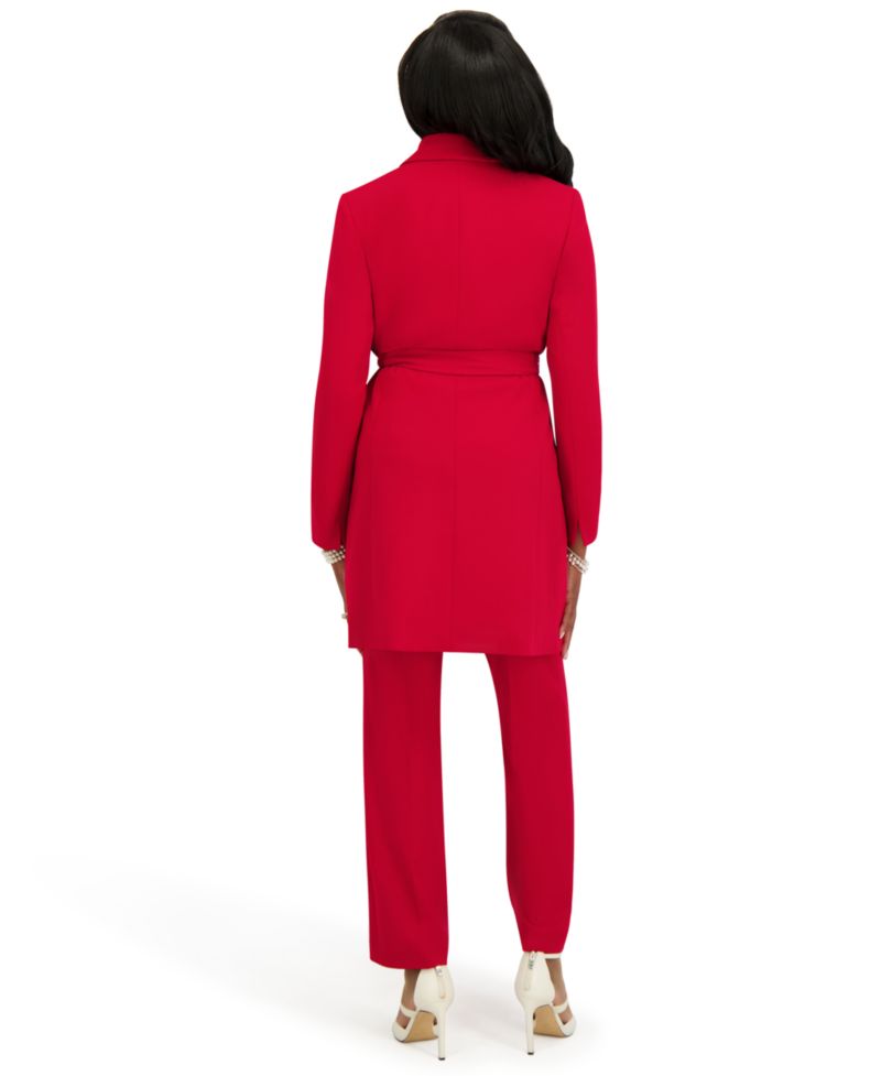 Women's Three Button Patch Pocket Trench Coat