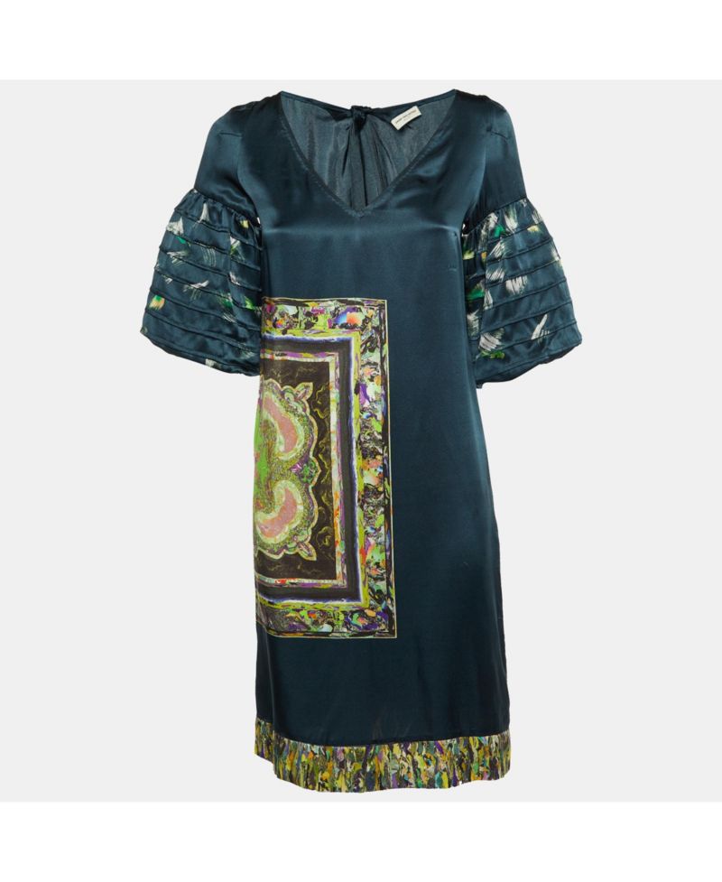 Printed Silk Shift Dress