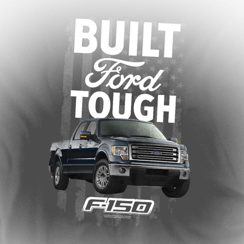 Men's Ford Trucks F150 Built Tough USA T-Shirt