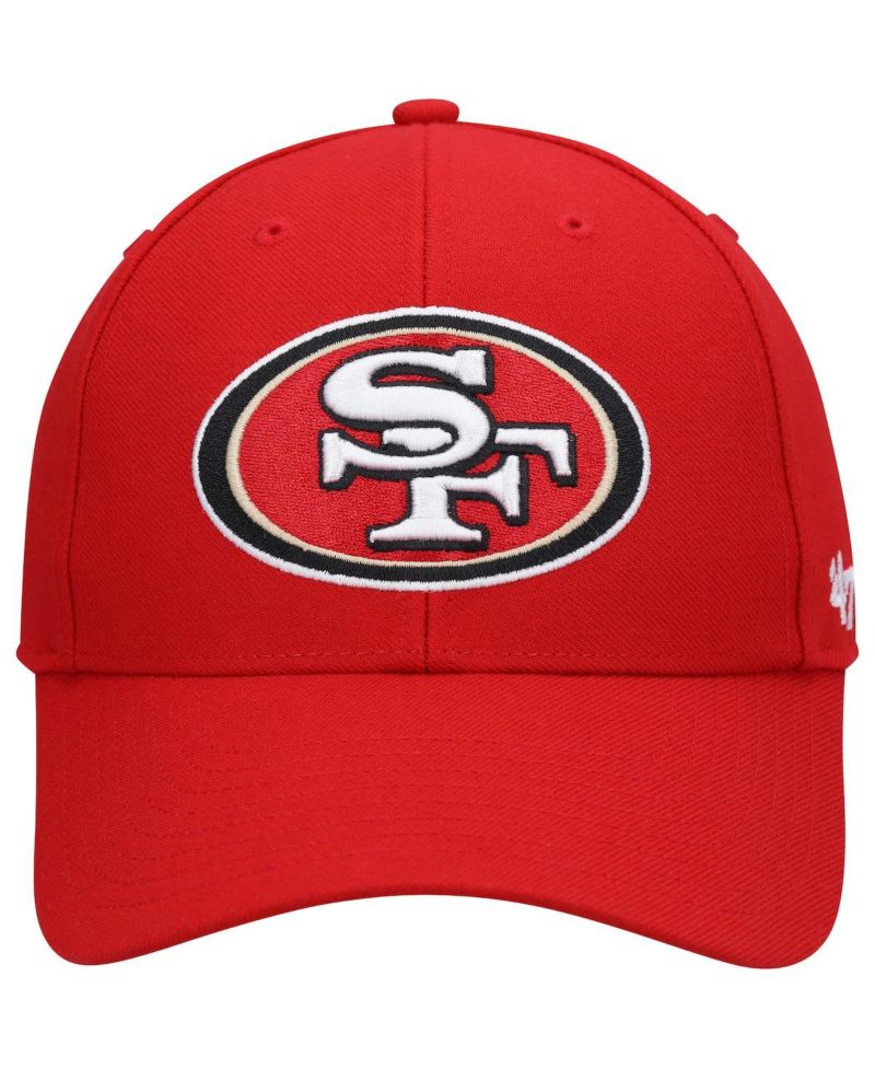 Men's Scarlet San Francisco 49ers Logo MVP Adjustable Hat