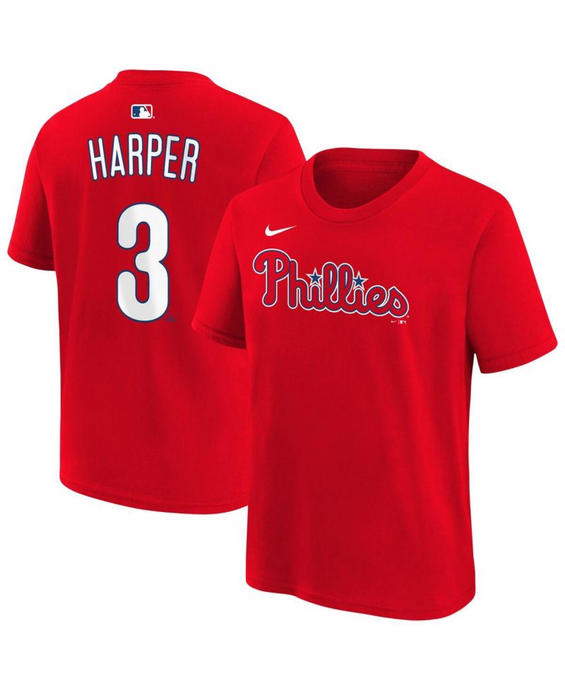 Big Boys and Girls Bryce Harper Red Philadelphia Phillies Name & Number T-Shirt