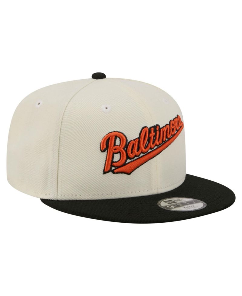 Big Boys and Girls White Baltimore Orioles Two-Tone 9FIFTY Snapback Hat