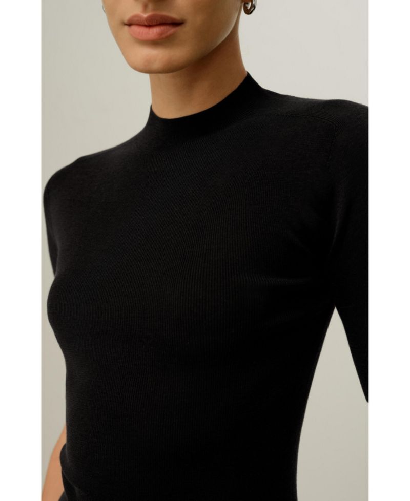 Women's Seamless Silk-Cotton Slim-Fit Knit Top
