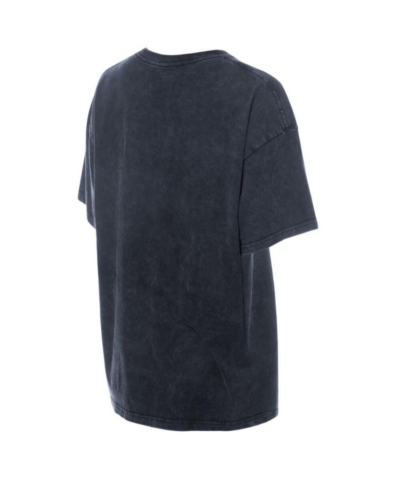 Women's Navy Houston Astros Mineral Wash Oversized T-Shirt