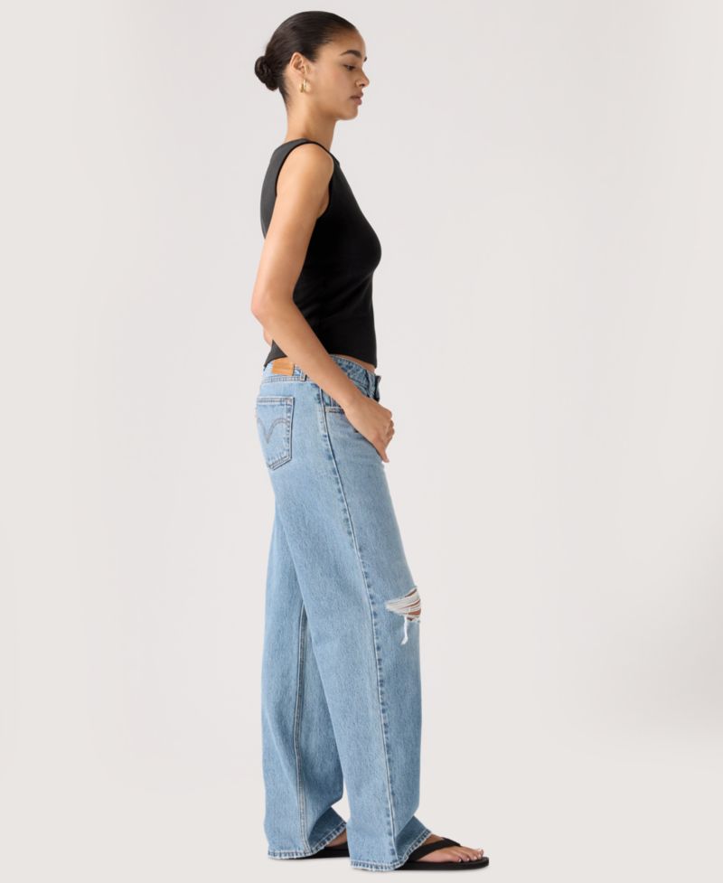 Premium Women's Low Loose Straight-Leg Jeans