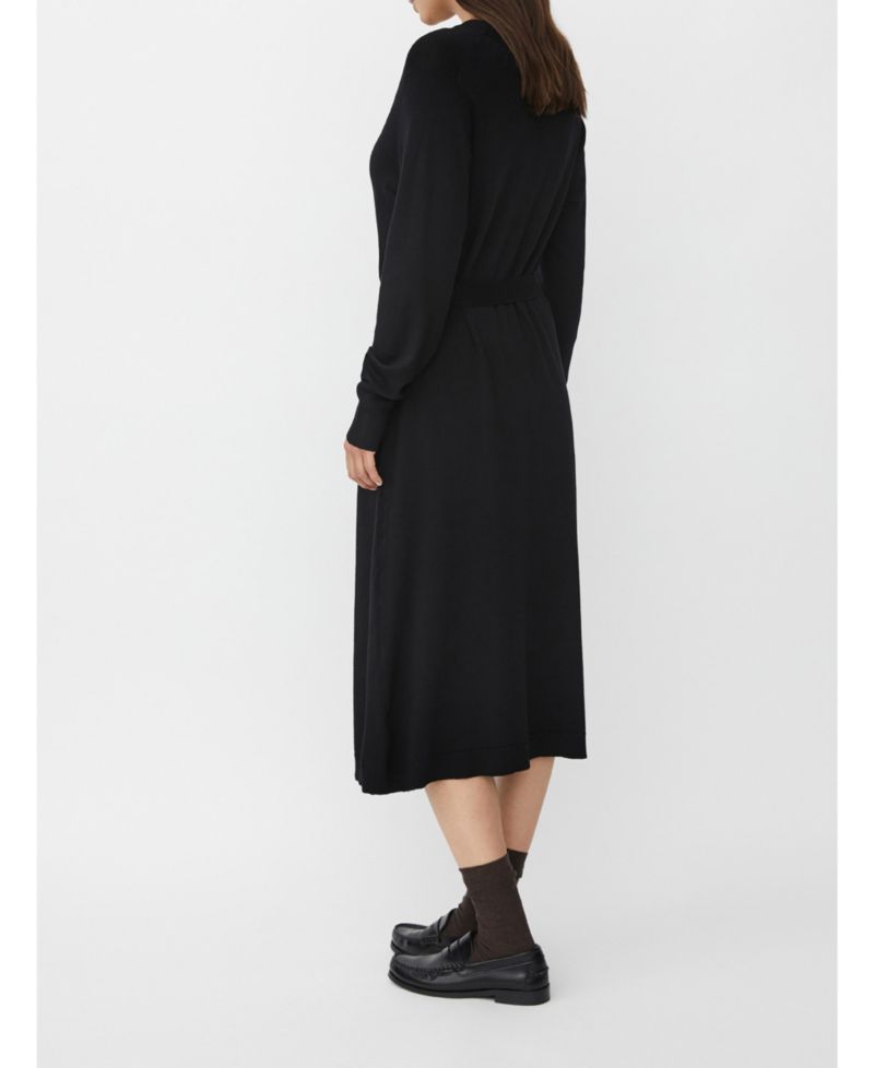 Women's Long Sleeve Belted Waist Dress