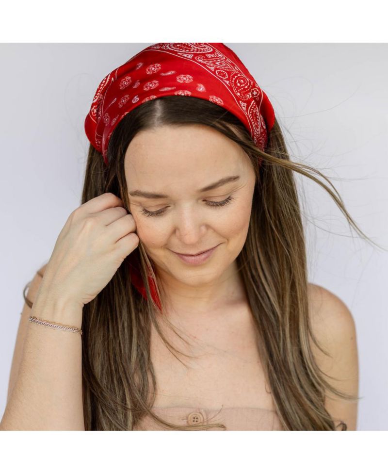 Women's Satin Paisley Headscarf