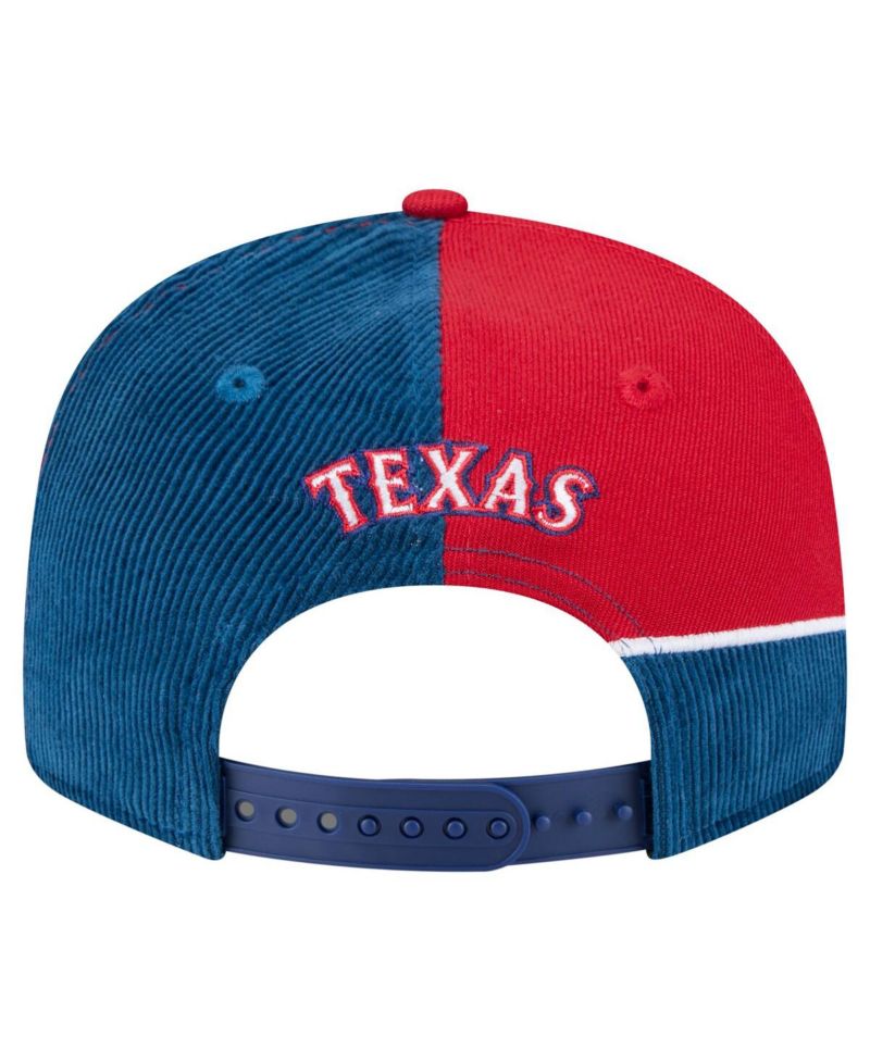Men's Royal/Red Texas Rangers Retro Split Corduroy Snapback Hat