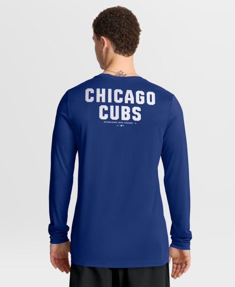 Men's Royal Chicago Cubs 2-Hit Legend Dri-FIT Long Sleeve T-Shirt