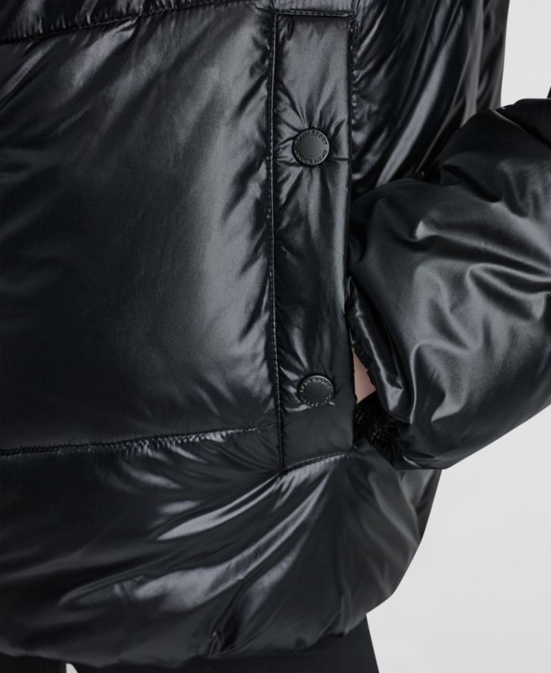 Women's Water-Resistant Quilted Puffer Jacket with Oversized Collar