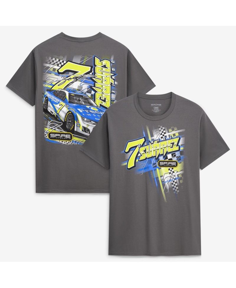 Men's Charcoal Daniel Suarez 7 Freeway Insurance T-Shirt
