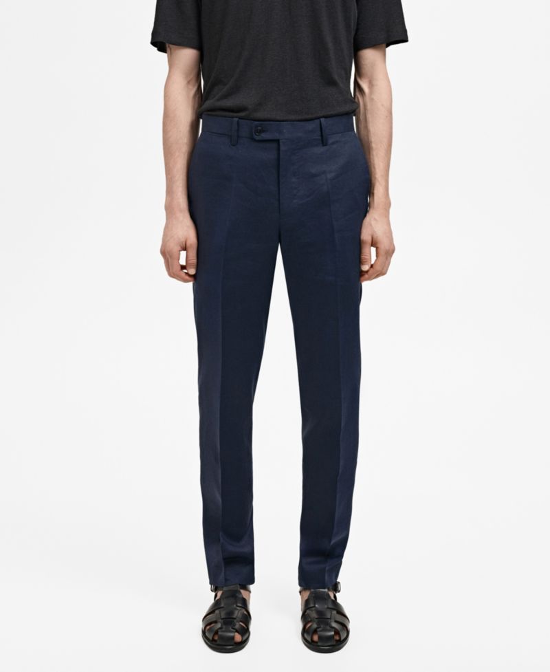 Men's Slim-Fit Tailored Trousers