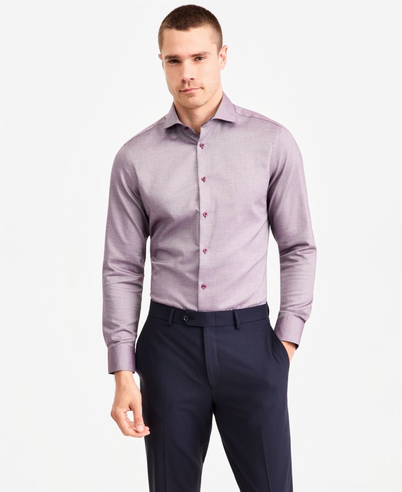 Ted Baker Men's Premium Non Iron Print Dress Shirt