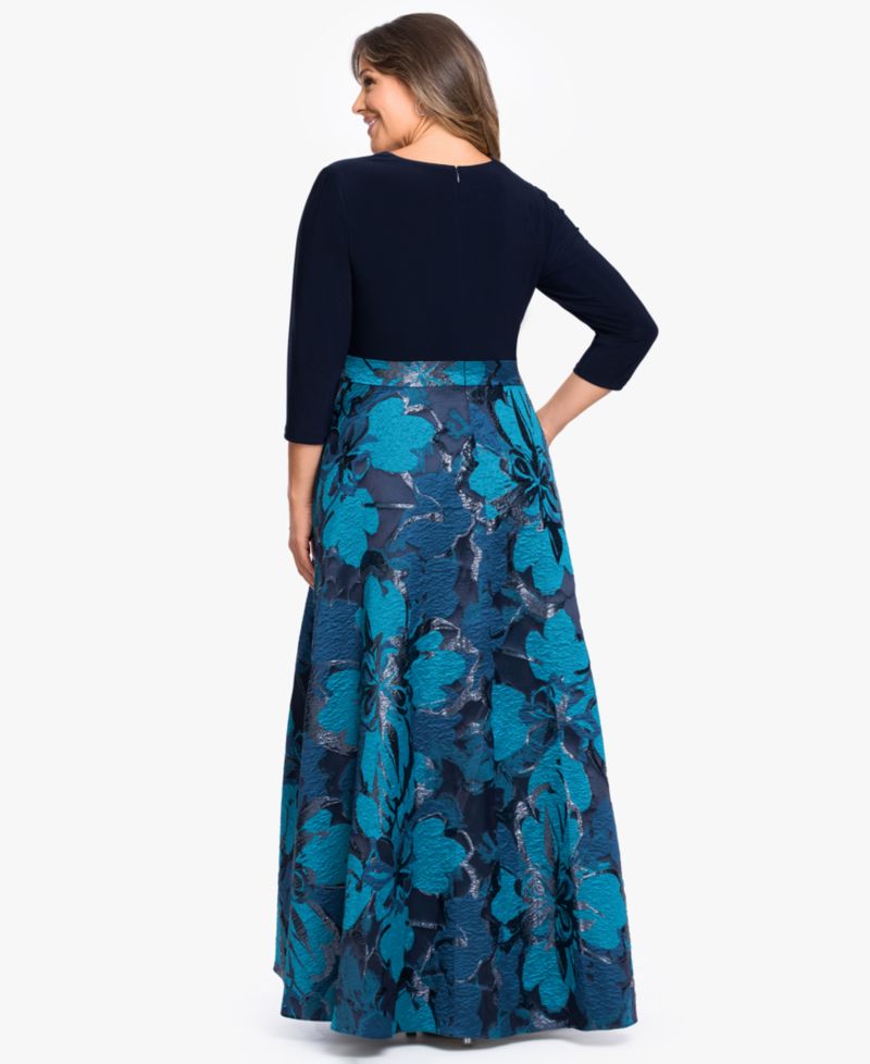 Plus Size V-Neck Gown
