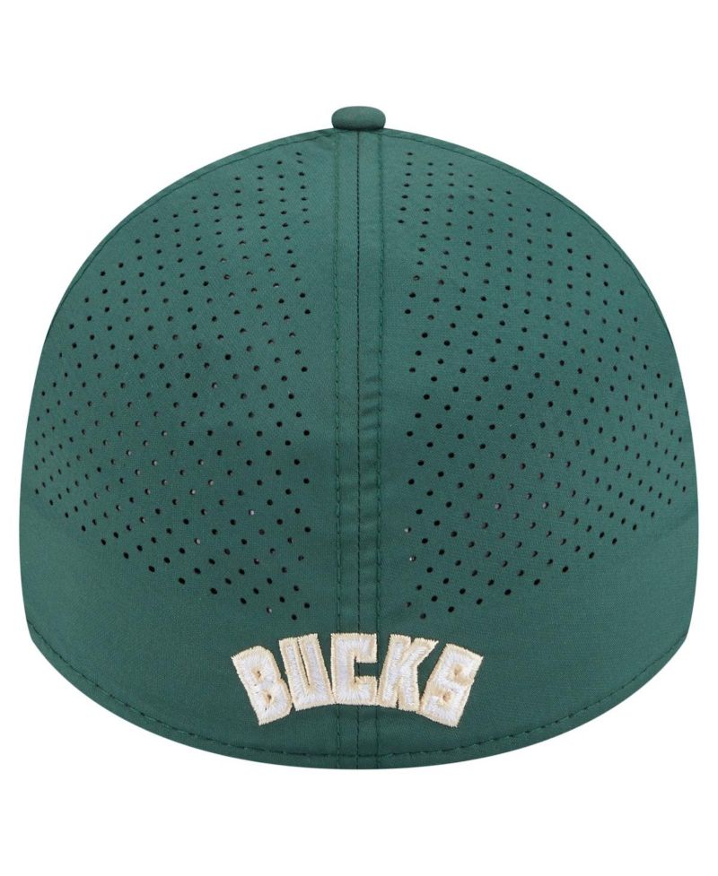 Men's Hunter Green Milwaukee Bucks Featherweight Poly Rope Flex 39Thirty Hat
