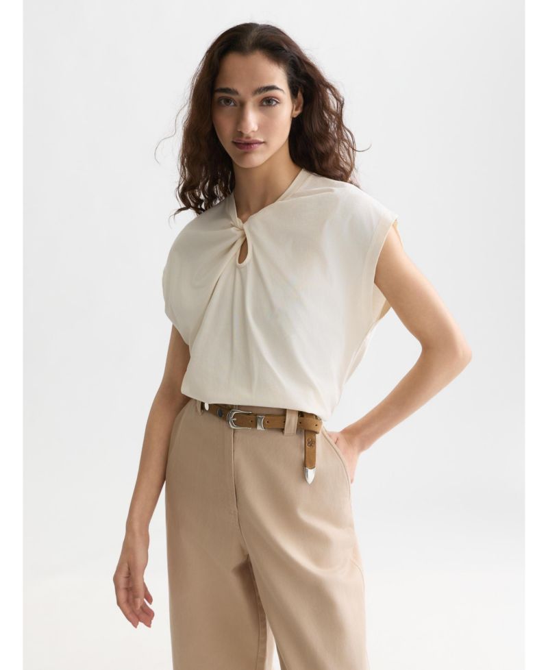 Women's Twisted Neckline Tops and Tees