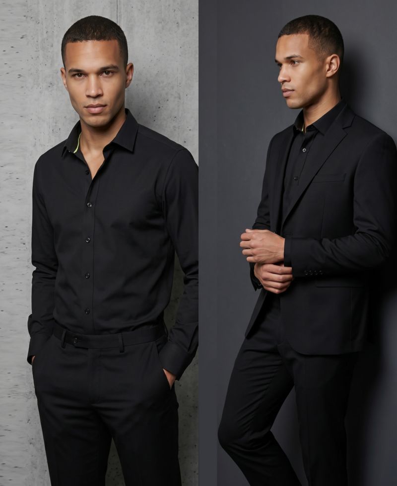 Men's Performance Stretch Solid Button-Down Shirt