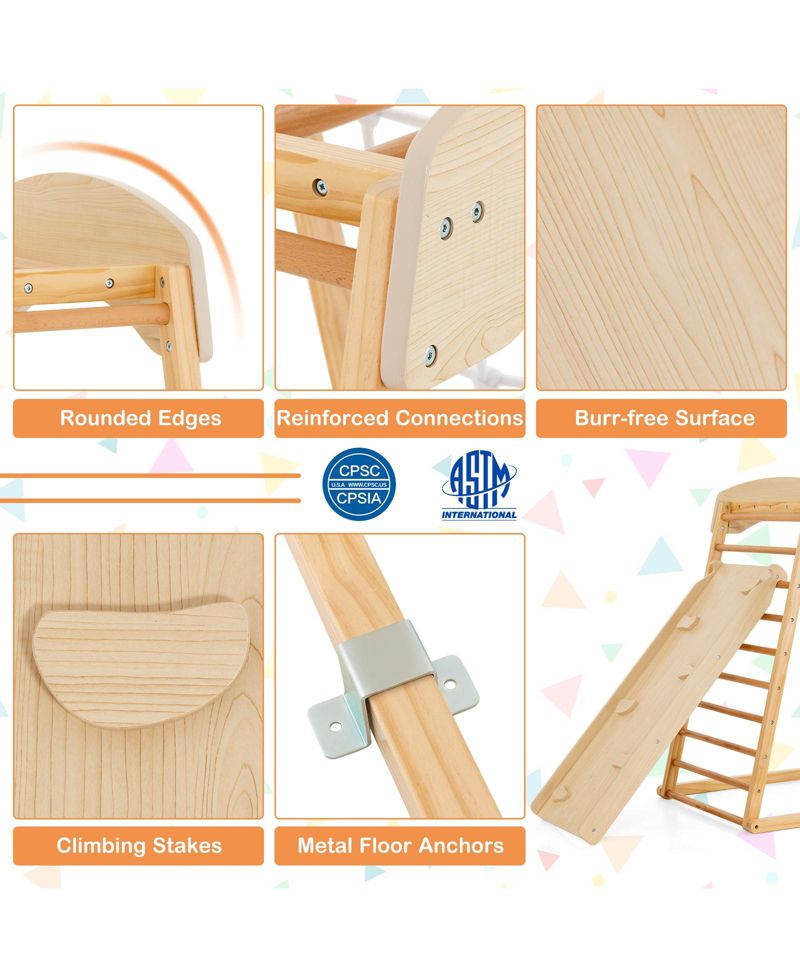 Jungle Gym 6-in-1 Wooden Indoor Playground