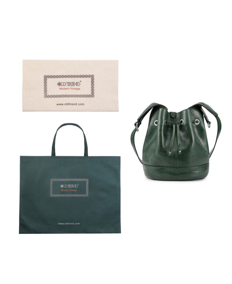 Lily Large Leather Shoulder Bucket Bag