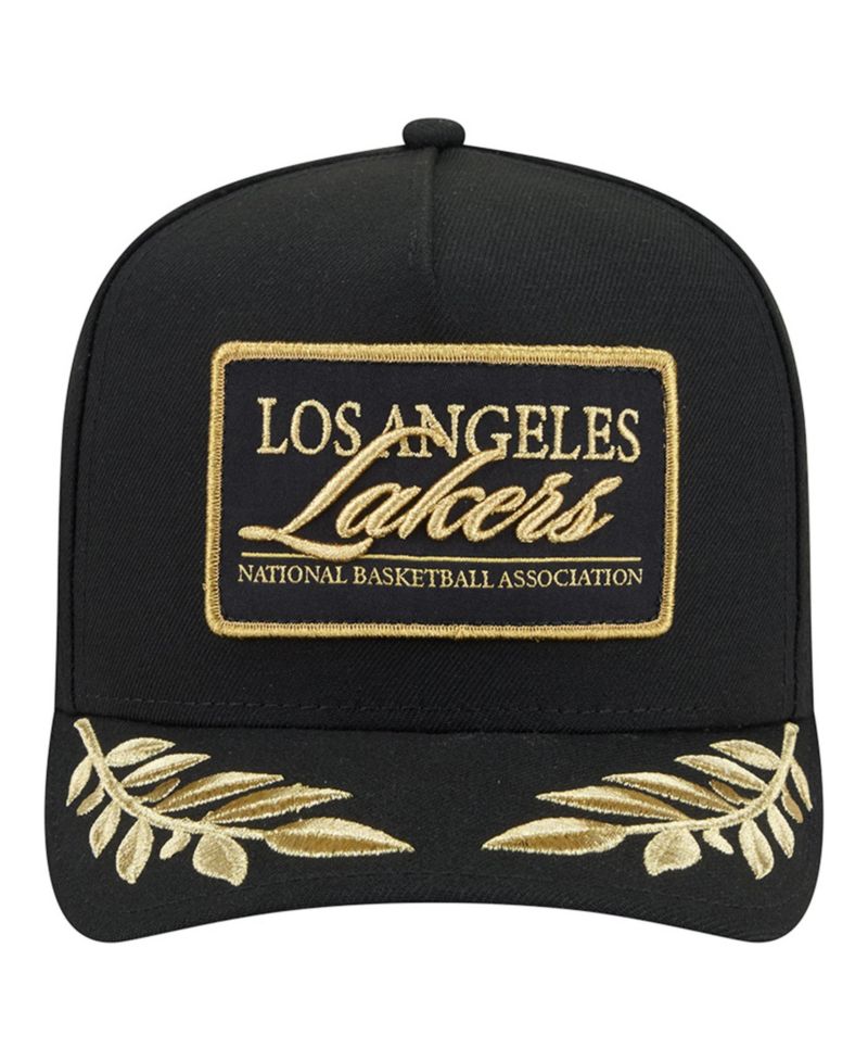 Men's Black Los Angeles Lakers Golden 9FIFTY Snapback Hat